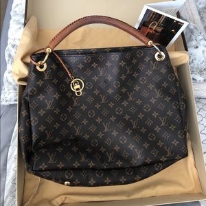 Louis Vuitton Monogram Canvas Brown & Tan Shoulder Bag